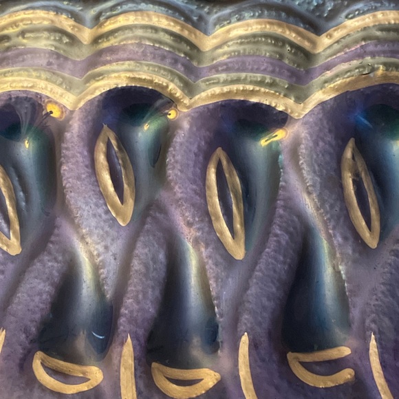 Art Glass Tray - Fused - Silver Purple Blue - Picture 4 of 4